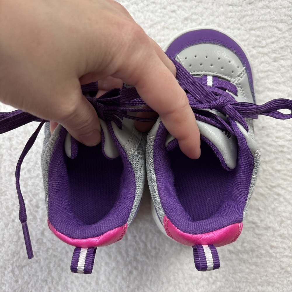 SURESTEP Toddler SMO/AFO Compatible Shoes Size 6 Purple/Pink Girls Wide Sneakers - Picture 6 of 10